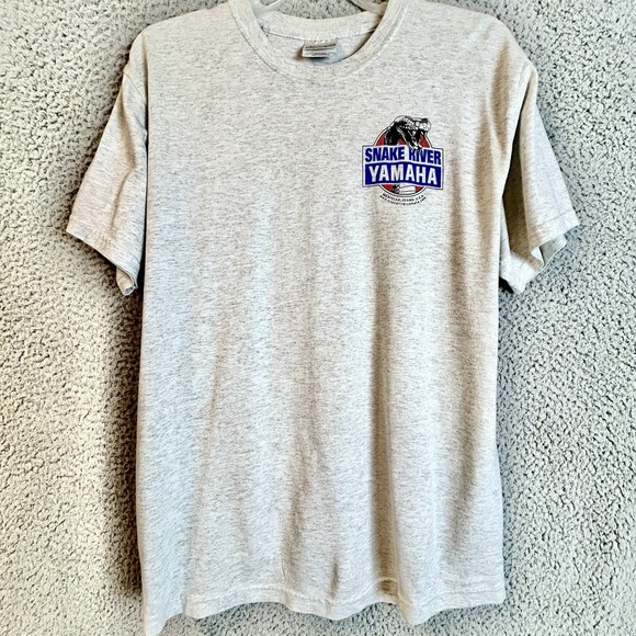 Vintage Snake River Yamaha Biker T Shirt Medium Meridian, Idaho - Snake Graphic - Picture 2 of 7